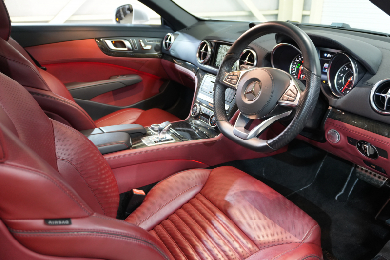 メルセデスベンツ SLクラス SL400 ﾚｰﾀﾞｰｾｰﾌﾃｨPKG　後期 1ｵｰﾅｰ 赤革 ｼｰﾄﾋｰﾀｰ ﾍﾞﾝﾁﾚｰﾀｰ ｴｱｽｶｰﾌ 純正ﾅﾋﾞ ﾌﾙｾｸﾞTV  ABCｻｽﾍﾟﾝｼｮﾝ  自動Rｹﾞｰﾄ LEDﾍｯﾄﾞﾗｲﾄ ACC AMGｴｱﾛ&19ｲﾝﾁAW 　2年保証