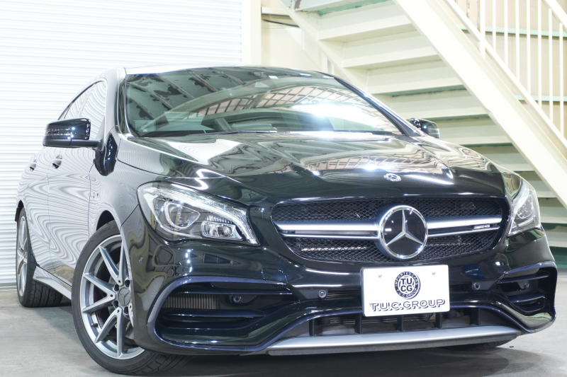 AMG CLAクラス CLA45 4MATIC ｼｭｰﾃｨﾝｸﾞﾌﾞﾚｰｸ AMGｱﾄﾞﾊﾞﾝｽﾄﾞP&ﾚｰﾀﾞｰｾｰﾌﾃｨPKG　後期 ｷｰﾚｽｺﾞｰ 黒革 ﾊﾟﾉﾗﾏSR ｼｰﾄﾋｰﾀｰ 純正ﾅﾋﾞTV CarPlay Bｶﾒﾗ PTS LEDﾍｯﾄﾞﾗｲﾄ 381ps AMG19AW　2年保証