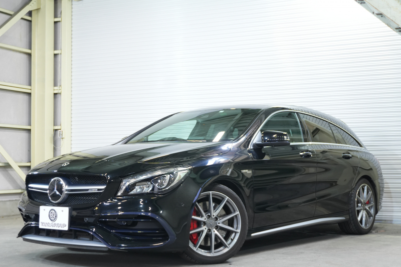 AMG CLAクラス CLA45 4MATIC ｼｭｰﾃｨﾝｸﾞﾌﾞﾚｰｸ AMGｱﾄﾞﾊﾞﾝｽﾄﾞP&ﾚｰﾀﾞｰｾｰﾌﾃｨPKG　後期 ｷｰﾚｽｺﾞｰ 黒革 ﾊﾟﾉﾗﾏSR ｼｰﾄﾋｰﾀｰ 純正ﾅﾋﾞTV CarPlay Bｶﾒﾗ PTS LEDﾍｯﾄﾞﾗｲﾄ 381ps AMG19AW　2年保証