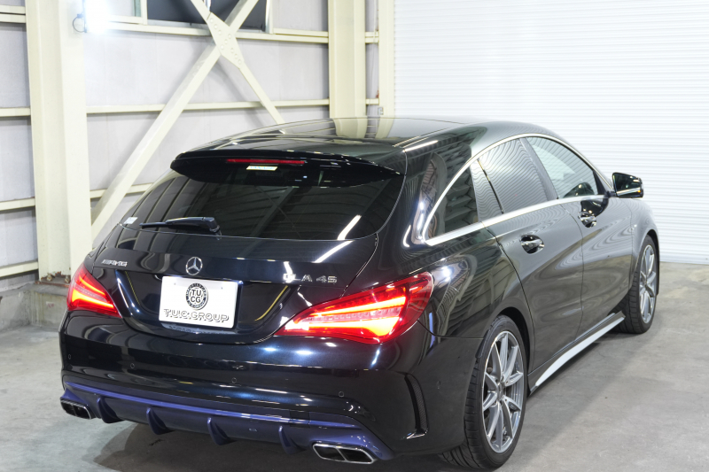 AMG CLAクラス CLA45 4MATIC ｼｭｰﾃｨﾝｸﾞﾌﾞﾚｰｸ AMGｱﾄﾞﾊﾞﾝｽﾄﾞP&ﾚｰﾀﾞｰｾｰﾌﾃｨPKG　後期 ｷｰﾚｽｺﾞｰ 黒革 ﾊﾟﾉﾗﾏSR ｼｰﾄﾋｰﾀｰ 純正ﾅﾋﾞTV CarPlay Bｶﾒﾗ PTS LEDﾍｯﾄﾞﾗｲﾄ 381ps AMG19AW　2年保証