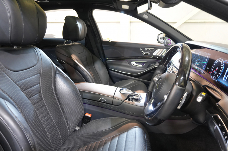 メルセデスベンツ Sクラス S560ﾛﾝｸﾞ AMGﾗｲﾝ ﾚｻﾞｰｴｸｽｸﾙｰｼﾌﾞ&ﾚｰﾀﾞｰｾｰﾌﾃｨPKG　後期 黒ﾅｯﾊﾟ革 ﾏｯｻｰｼﾞ ﾀﾞｲﾅﾐｯｸｼｰﾄ ﾊﾟﾉﾗﾏSR ﾅﾋﾞTV 360ｶﾒﾗ ﾌﾞﾙﾒｽﾀｰ HUD CarPlay ｲｰｼﾞｰｸﾛｰｼﾞｬｰ ｵｰﾄﾄﾗﾝｸ　2年保証