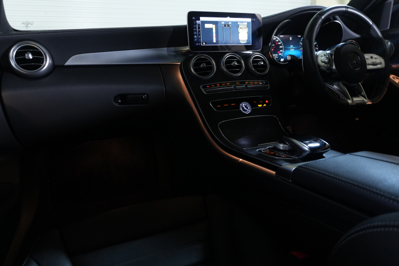 AMG Cクラス C43 4MATIC ｴｸｽｸﾙｰｼﾌﾞ ﾚｰﾀﾞｰSP 後期 黒革 ｼｰﾄﾋｰﾀｰ ﾊﾟﾉﾗﾏSR 純正ﾅﾋﾞ ﾌﾙｾｸﾞTV CarPlay ﾍｯﾄﾞｱｯﾌﾟD ﾌﾞﾙﾒｽﾀｰ Bｶﾒﾗ 自動ﾄﾗﾝｸ&ﾊﾝｽﾞﾌﾘｰA ｴｱﾊﾞﾗﾝｽPKG 19ｲﾝﾁAW　2年保証