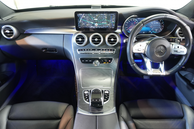 AMG Cクラス C43 4MATIC ｴｸｽｸﾙｰｼﾌﾞ ﾚｰﾀﾞｰSP 後期 黒革 ｼｰﾄﾋｰﾀｰ ﾊﾟﾉﾗﾏSR 純正ﾅﾋﾞ ﾌﾙｾｸﾞTV CarPlay ﾍｯﾄﾞｱｯﾌﾟD ﾌﾞﾙﾒｽﾀｰ Bｶﾒﾗ 自動ﾄﾗﾝｸ&ﾊﾝｽﾞﾌﾘｰA ｴｱﾊﾞﾗﾝｽPKG 19ｲﾝﾁAW　2年保証