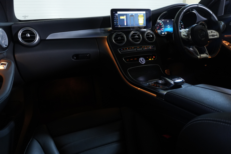 AMG Cクラス C43 4MATIC ｴｸｽｸﾙｰｼﾌﾞ ﾚｰﾀﾞｰSP 後期 黒革 ｼｰﾄﾋｰﾀｰ ﾊﾟﾉﾗﾏSR 純正ﾅﾋﾞ ﾌﾙｾｸﾞTV CarPlay ﾍｯﾄﾞｱｯﾌﾟD ﾌﾞﾙﾒｽﾀｰ Bｶﾒﾗ 自動ﾄﾗﾝｸ&ﾊﾝｽﾞﾌﾘｰA ｴｱﾊﾞﾗﾝｽPKG 19ｲﾝﾁAW　2年保証