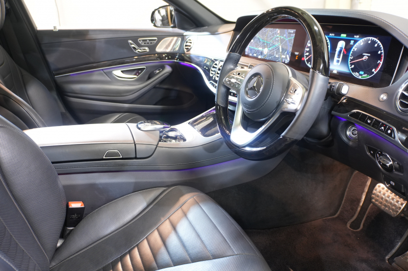 メルセデスベンツ Sクラス S450 ｴｸｽｸﾙｰｼﾌﾞ AMGﾗｲﾝﾌﾟﾗｽ&ﾚｰﾀﾞｰｾｰﾌﾃｨPKG　ISG搭載 後期 黒ﾅｯﾊﾟ革 ｼｰﾄﾋｰﾀｰ ﾍﾞﾝﾁﾚｰﾀｰ ﾊﾟﾉﾗﾏSR 純正ﾅﾋﾞ ﾌﾙｾｸﾞTV 360ｶﾒﾗ ﾄﾞｱｲｰｼﾞｰｸﾛｰｼﾞｬｰ ﾌﾞﾙﾒｽﾀｰ ﾍｯﾄﾞｱｯﾌﾟD 自動ﾄﾗﾝｸ ﾌｯﾄｵｰﾌﾟﾅｰ AMGｴｱﾛ&20ｲﾝﾁAW　2年保証