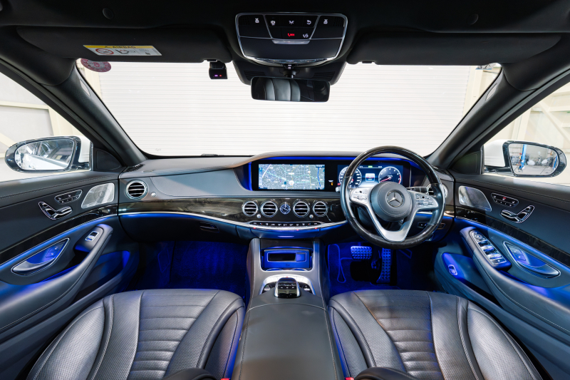 メルセデスベンツ Sクラス S450ｴｸｽｸﾙｰｼﾌﾞ AMGﾗｲﾝﾌﾟﾗｽ  ﾚｰﾀﾞｰSP　後期 黒革 ﾊﾟﾉﾗﾏSR ﾅﾋﾞTV 360ｶﾒ ﾌﾞﾙﾒｽﾀｰ ﾍｯﾄﾞｱｯﾌﾟD ｿﾌﾄﾄﾞｱｸﾛｰｼﾞｬｰ 自動ﾄﾗﾝｸ  ﾜｲﾔﾚｽﾁｬｰｼﾞ ｴｱﾊﾞﾗﾝｽPKG　2年保証