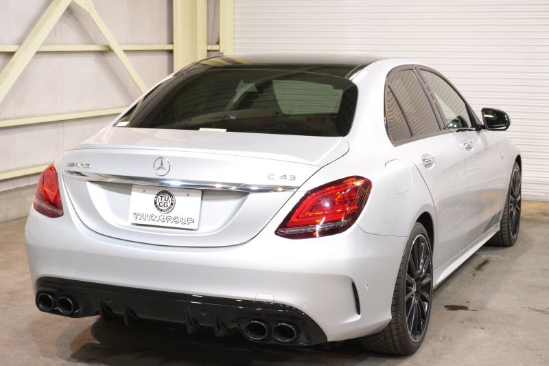 AMG Cクラス C43 4MATIC ﾚｰﾀﾞｰSP　後期 赤革 ｼｰﾄﾋｰﾀｰ ﾊﾟﾉﾗﾏSR ﾅﾋﾞTV CarPlay ﾍｯﾄﾞｱｯﾌﾟD ﾌﾞﾙﾒｽﾀｰ Bｶﾒﾗ 自動ﾄﾗﾝｸ&ﾊﾝｽﾞﾌﾘｰA ｴｱﾊﾞﾗﾝｽPKG 19ｲﾝﾁAW　2年保証