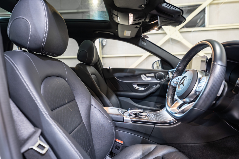 メルセデスベンツ Cクラス C200 4MATIC ﾜｺﾞﾝ ﾛｰﾚｳｽED ｽﾎﾟｰﾂﾌﾟﾗｽPKG　BSG搭載 後期 黒革 ﾊﾟﾉﾗﾏSR 純正ﾅﾋﾞ ﾌﾙｾｸﾞ Bｶﾒ ﾍｯﾄﾞｱｯﾌﾟD 自動ﾄﾗﾝｸ ﾌｯﾄｵｰﾌﾟﾅｰ AMGｴｱﾛ＆18ｲﾝﾁAW　2年保証