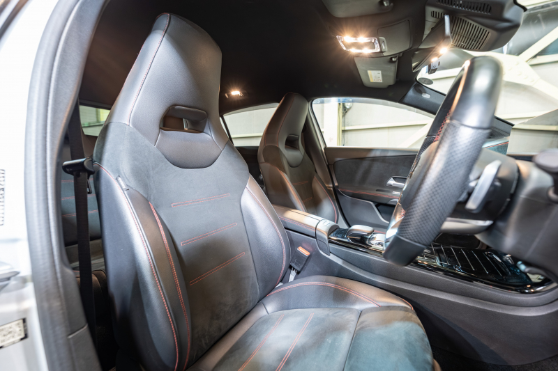 メルセデスベンツ Aクラス A180ｽﾀｲﾙ AMGﾗｲﾝ ｱﾄﾞﾊﾞﾝｽﾄﾞ&ﾅﾋﾞ&ﾚｰﾀﾞｰｾｰﾌﾃｨPKG　黒半革 MBUXﾅﾋﾞ ﾌﾙｾｸﾞ 360ｶﾒ ADVｽﾋﾟｰｶｰ ﾍｯﾄﾞｱｯﾌﾟD ﾏﾙﾁﾋﾞｰﾑLED ﾜｲﾔﾚｽﾁｬｰｼﾞ　2年保証