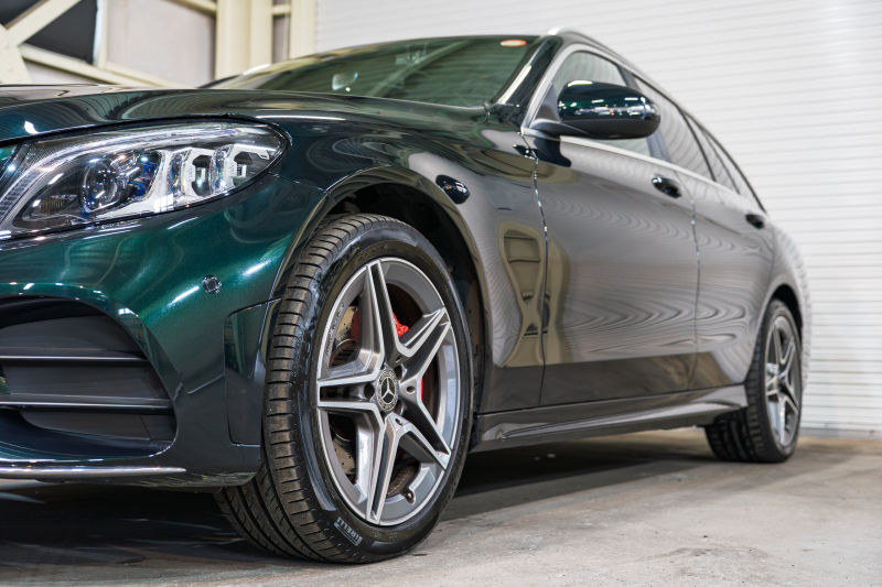 メルセデスベンツ Cクラス C220d ﾜｺﾞﾝ AVG AMGﾗｲﾝ ﾚｰﾀﾞｰSP　後期 黒革 ﾅﾋﾞTV Bｶﾒ AIRｻｽ LEDﾍｯﾄﾞﾗｲﾄ ACC BSM LCW　2年保証