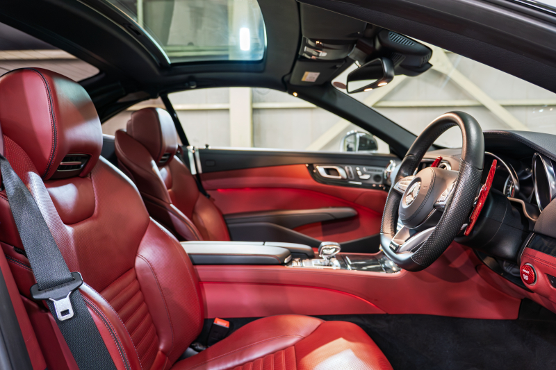 メルセデスベンツ SLクラス SL400 ﾚｰﾀﾞｰｾｰﾌﾃｨPKG　後期 赤革 ｼｰﾄﾋｰﾀｰ ﾍﾞﾝﾁﾚｰﾀｰ ｴｱｽｶｰﾌ 純正ﾅﾋﾞ ﾌﾙｾｸﾞTV ABCｻｽﾍﾟﾝｼｮﾝ 自動Rｹﾞｰﾄ LEDﾍｯﾄﾞﾗｲﾄ ACC AMGｴｱﾛ&BBS19ｲﾝﾁAW 　2年保証