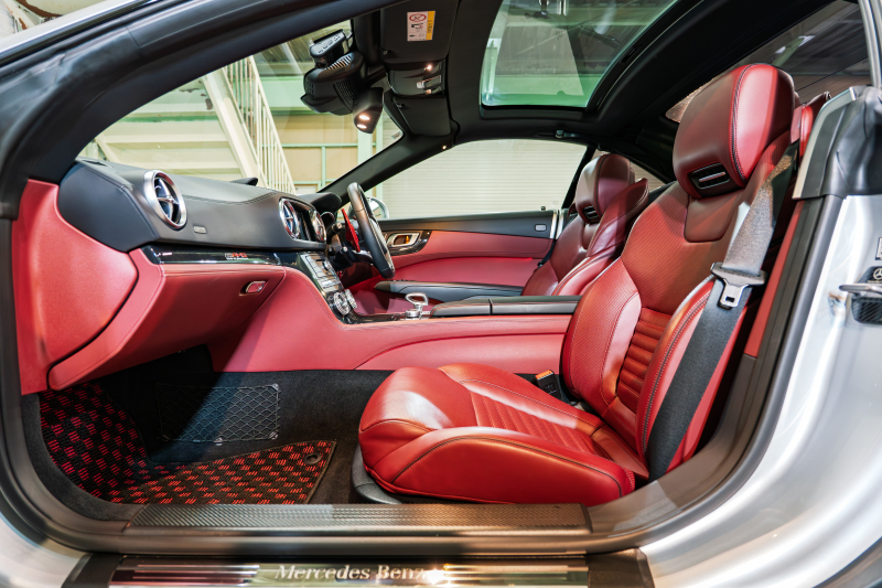 メルセデスベンツ SLクラス SL400 ﾚｰﾀﾞｰｾｰﾌﾃｨPKG　後期 赤革 ｼｰﾄﾋｰﾀｰ ﾍﾞﾝﾁﾚｰﾀｰ ｴｱｽｶｰﾌ 純正ﾅﾋﾞ ﾌﾙｾｸﾞTV ABCｻｽﾍﾟﾝｼｮﾝ 自動Rｹﾞｰﾄ LEDﾍｯﾄﾞﾗｲﾄ ACC AMGｴｱﾛ&BBS19ｲﾝﾁAW 　2年保証