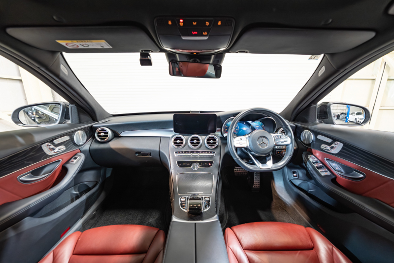 メルセデスベンツ Cクラス C200 ﾜｺﾞﾝ ﾚｻﾞｰEXC&ﾚｰﾀﾞｰｾｰﾌﾃｨPKG　後期 赤革 ｻﾝﾙｰﾌ ｼｰﾄﾋｰﾀｰ 純正ﾅﾋﾞ ﾌﾙｾｸﾞTV ﾌﾞﾙﾒｽﾀｰ CarPlay ﾍｯﾄﾞｱｯﾌﾟD Bｶﾒﾗ ﾏﾙﾁﾋﾞｰﾑLED  AMGｴｱﾛ&18ｲﾝﾁAW　2年保証