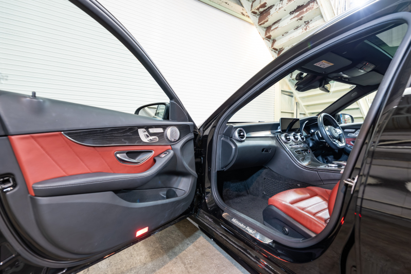 メルセデスベンツ Cクラス C200 ﾜｺﾞﾝ ﾚｻﾞｰEXC&ﾚｰﾀﾞｰｾｰﾌﾃｨPKG　後期 赤革 ｻﾝﾙｰﾌ ｼｰﾄﾋｰﾀｰ 純正ﾅﾋﾞ ﾌﾙｾｸﾞTV ﾌﾞﾙﾒｽﾀｰ CarPlay ﾍｯﾄﾞｱｯﾌﾟD Bｶﾒﾗ ﾏﾙﾁﾋﾞｰﾑLED  AMGｴｱﾛ&18ｲﾝﾁAW　2年保証