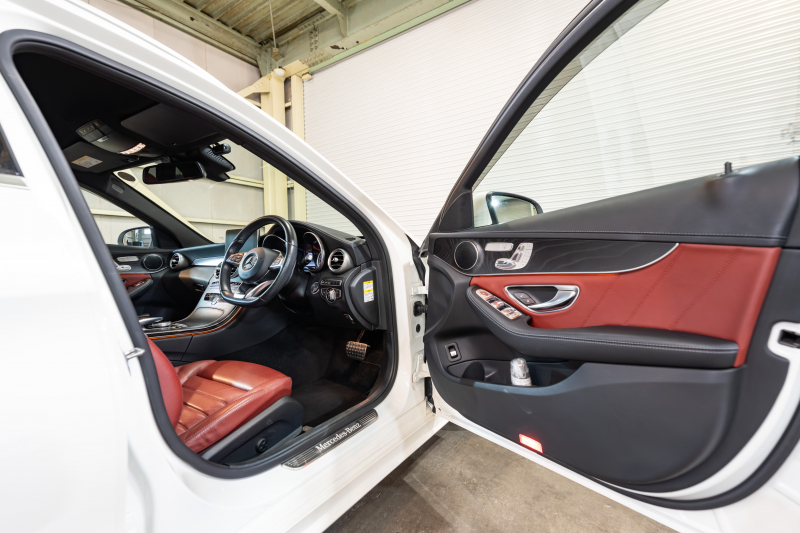 メルセデスベンツ Cクラス C200ﾜｺﾞﾝ ｽﾎﾟｰﾂ 本革仕様 ﾚｰﾀﾞｰｾｰﾌﾃｨPKG　赤革 ｼｰﾄﾋｰﾀｰ HDDﾅﾋﾞ 純正ﾅﾋﾞ ﾌﾙｾｸﾞTV BT Bｶﾒﾗ LEDﾍｯﾄﾞ 自動Rｹﾞｰﾄ/ﾊﾝｽﾞﾌﾘｰA AMGｴｱﾛ&18ｲﾝﾁAW　2年保証