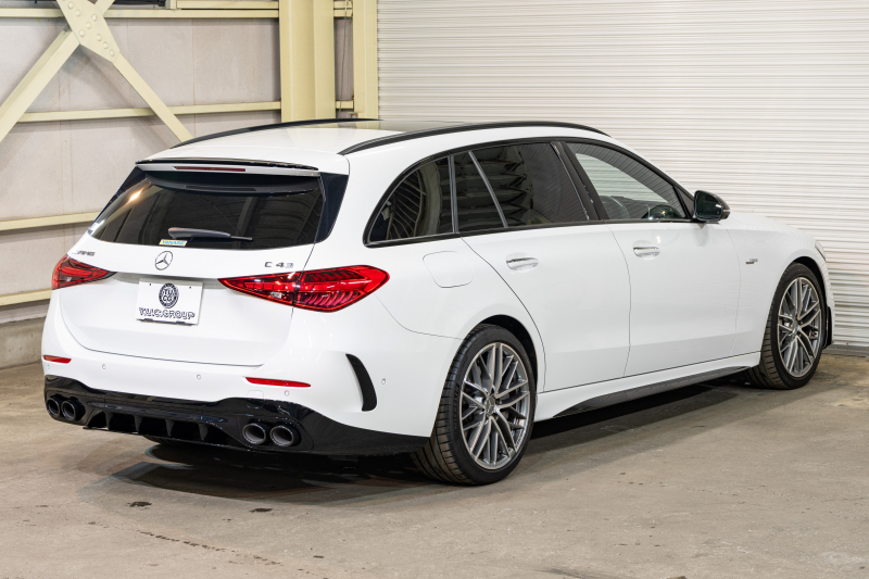 AMG Cクラス C43 4MATIC ｽﾃｰｼｮﾝﾜｺﾞﾝ ﾚｰﾀﾞｰSP BSG搭載　黒革 ﾊﾟﾉﾗﾏSR  MBUXﾅﾋﾞ ﾌﾞﾙﾒｽﾀｰ HUD 360ｶﾒﾗ 自動Rｹﾞｰﾄ AMGｻｽﾍﾟﾝｼｮﾝ AMGﾘｱﾙﾊﾟﾌｫｰﾏﾝｽｻｳﾝﾄﾞ AMGﾅｲﾄPKG AMGｴｱﾛ&19ｲﾝﾁAW　2年保証付