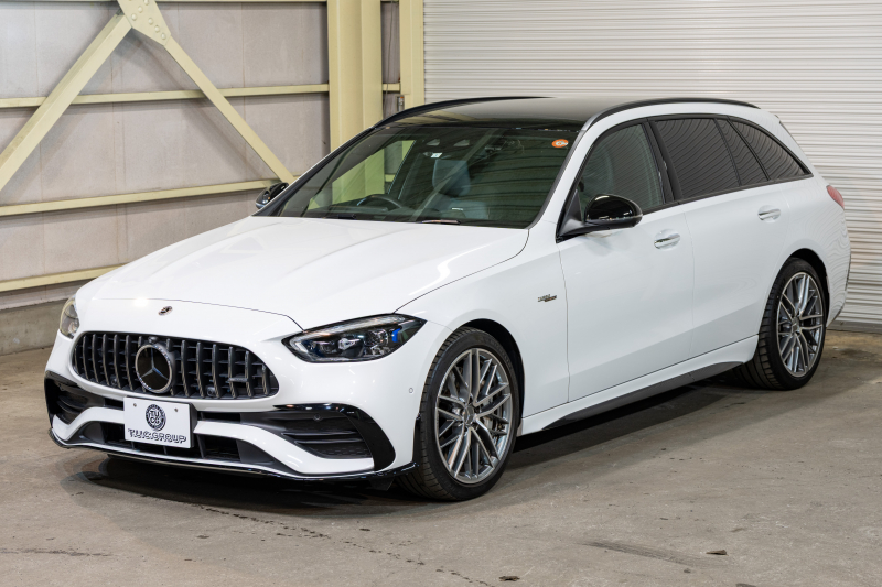 AMG Cクラス C43 4MATIC ｽﾃｰｼｮﾝﾜｺﾞﾝ ﾚｰﾀﾞｰSP BSG搭載　黒革 ﾊﾟﾉﾗﾏSR  MBUXﾅﾋﾞ ﾌﾞﾙﾒｽﾀｰ HUD 360ｶﾒﾗ 自動Rｹﾞｰﾄ AMGｻｽﾍﾟﾝｼｮﾝ AMGﾘｱﾙﾊﾟﾌｫｰﾏﾝｽｻｳﾝﾄﾞ AMGﾅｲﾄPKG AMGｴｱﾛ&19ｲﾝﾁAW　2年保証付