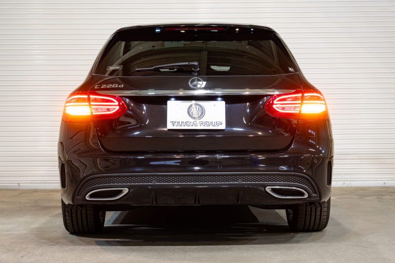 メルセデスベンツ Cクラス C220d ﾜｺﾞﾝ ﾛｰﾚｳｽED AMGﾗｲﾝ ﾚｰﾀﾞｰｾｰﾌﾃｨPKG　黒革 ｼｰﾄﾋｰﾀｰ 純正ﾅﾋﾞ ﾌﾙｾｸﾞTV BT Bｶﾒﾗ LEDﾍｯﾄﾞ ｴｱｻｽ 自動Rｹﾞｰﾄ AMGｴｱﾛ&18ｲﾝﾁAW　2年保証