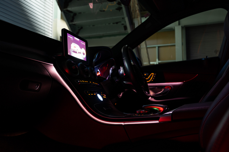 メルセデスベンツ Cクラス C220d ﾜｺﾞﾝ ﾛｰﾚｳｽED AMGﾗｲﾝ ﾚｰﾀﾞｰｾｰﾌﾃｨPKG　黒革 ｼｰﾄﾋｰﾀｰ 純正ﾅﾋﾞ ﾌﾙｾｸﾞTV BT Bｶﾒﾗ LEDﾍｯﾄﾞ ｴｱｻｽ 自動Rｹﾞｰﾄ AMGｴｱﾛ&18ｲﾝﾁAW　2年保証