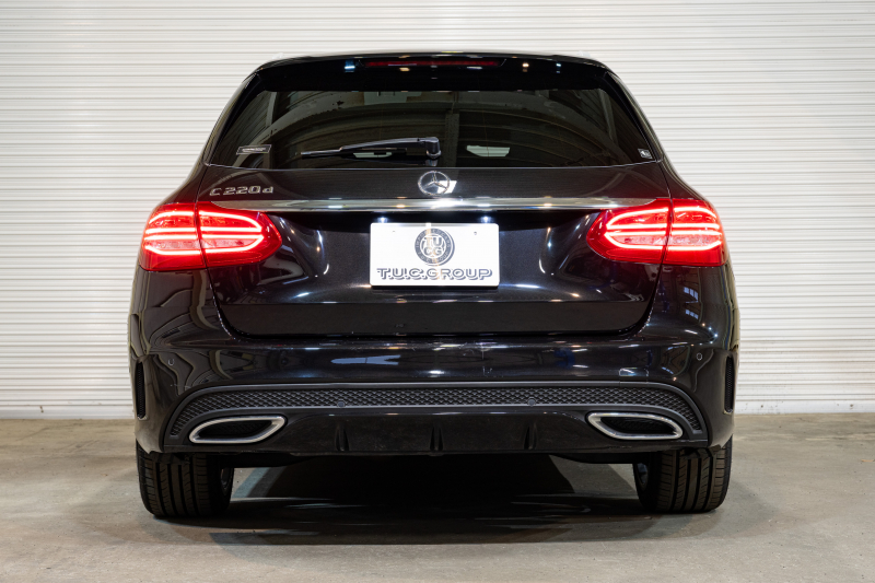 メルセデスベンツ Cクラス C220d ﾜｺﾞﾝ ﾛｰﾚｳｽED AMGﾗｲﾝ ﾚｰﾀﾞｰｾｰﾌﾃｨPKG　黒革 ｼｰﾄﾋｰﾀｰ 純正ﾅﾋﾞ ﾌﾙｾｸﾞTV BT Bｶﾒﾗ LEDﾍｯﾄﾞ ｴｱｻｽ 自動Rｹﾞｰﾄ AMGｴｱﾛ&18ｲﾝﾁAW　2年保証