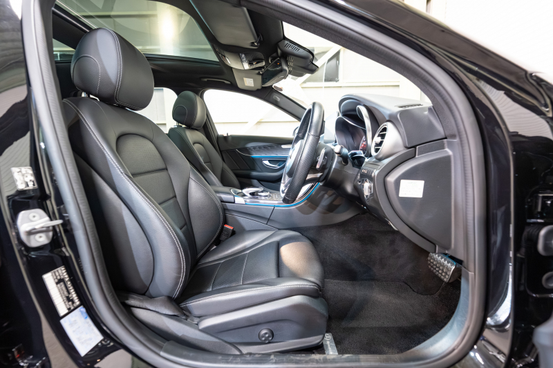 メルセデスベンツ Cクラス C220d ﾜｺﾞﾝ ﾛｰﾚｳｽED AMGﾗｲﾝ ﾚｰﾀﾞｰｾｰﾌﾃｨPKG　黒革 ｼｰﾄﾋｰﾀｰ 純正ﾅﾋﾞ ﾌﾙｾｸﾞTV BT Bｶﾒﾗ LEDﾍｯﾄﾞ ｴｱｻｽ 自動Rｹﾞｰﾄ AMGｴｱﾛ&18ｲﾝﾁAW　2年保証