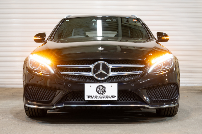 メルセデスベンツ Cクラス C220d ﾜｺﾞﾝ ﾛｰﾚｳｽED AMGﾗｲﾝ ﾚｰﾀﾞｰｾｰﾌﾃｨPKG　黒革 ｼｰﾄﾋｰﾀｰ 純正ﾅﾋﾞ ﾌﾙｾｸﾞTV BT Bｶﾒﾗ LEDﾍｯﾄﾞ ｴｱｻｽ 自動Rｹﾞｰﾄ AMGｴｱﾛ&18ｲﾝﾁAW　2年保証