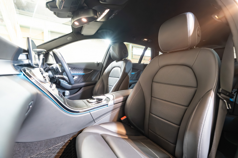 メルセデスベンツ Cクラス C200ﾜｺﾞﾝ ｽﾎﾟｰﾂ ﾚｰﾀﾞｰｾｰﾌﾃｨPKG　黒革 ｼｰﾄﾋｰﾀｰ HDDﾅﾋﾞ 純正ﾅﾋﾞ ﾌﾙｾｸﾞTV BT Bｶﾒﾗ LEDﾍｯﾄﾞ 自動Rｹﾞｰﾄ AMGｴｱﾛ&18ｲﾝﾁAW　2年保証付