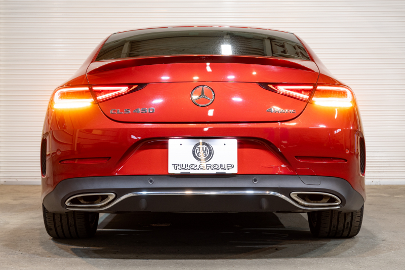 メルセデスベンツ CLS CLS450 4MATIC ｽﾎﾟｰﾂ ｴｸｽｸﾙｰｼﾌﾞ&ﾚｰﾀﾞｰｾｰﾌﾃｨPKG　ISG搭載 中期 ACC 黒赤ﾅｯﾊﾟ革 ﾋｰﾀｰ&ｸｰﾗｰ ﾀﾞｲﾅﾐｯｸｼｰﾄ SR 純正ﾅﾋﾞ ﾌﾙｾｸﾞTV CarPlay Buremester ﾘﾗｸｾﾞｰｼｮﾝ機能 AMGｴｱﾛ&19AW　2年保証付