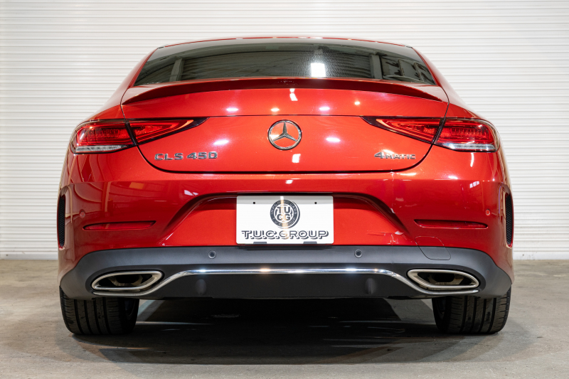 メルセデスベンツ CLS CLS450 4MATIC ｽﾎﾟｰﾂ ｴｸｽｸﾙｰｼﾌﾞ&ﾚｰﾀﾞｰｾｰﾌﾃｨPKG　ISG搭載 中期 ACC 黒赤ﾅｯﾊﾟ革 ﾋｰﾀｰ&ｸｰﾗｰ ﾀﾞｲﾅﾐｯｸｼｰﾄ SR 純正ﾅﾋﾞ ﾌﾙｾｸﾞTV CarPlay Buremester ﾘﾗｸｾﾞｰｼｮﾝ機能 AMGｴｱﾛ&19AW　2年保証付