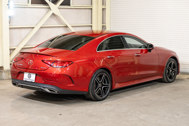 メルセデスベンツ CLS CLS450 4MATIC ｽﾎﾟｰﾂ ｴｸｽｸﾙｰｼﾌﾞ&ﾚｰﾀﾞｰｾｰﾌﾃｨPKG　ISG搭載 中期 ACC 黒赤ﾅｯﾊﾟ革 ﾋｰﾀｰ&ｸｰﾗｰ ﾀﾞｲﾅﾐｯｸｼｰﾄ SR 純正ﾅﾋﾞ ﾌﾙｾｸﾞTV CarPlay Buremester ﾘﾗｸｾﾞｰｼｮﾝ機能 AMGｴｱﾛ&19AW　2年保証付