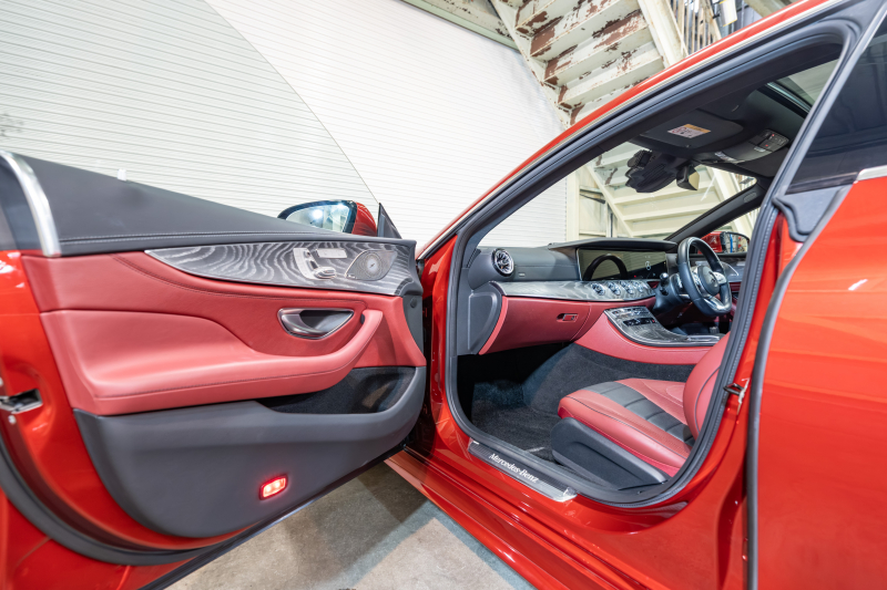 メルセデスベンツ CLS CLS450 4MATIC ｽﾎﾟｰﾂ ｴｸｽｸﾙｰｼﾌﾞ&ﾚｰﾀﾞｰｾｰﾌﾃｨPKG　ISG搭載 中期 ACC 黒赤ﾅｯﾊﾟ革 ﾋｰﾀｰ&ｸｰﾗｰ ﾀﾞｲﾅﾐｯｸｼｰﾄ SR 純正ﾅﾋﾞ ﾌﾙｾｸﾞTV CarPlay Buremester ﾘﾗｸｾﾞｰｼｮﾝ機能 AMGｴｱﾛ&19AW　2年保証付