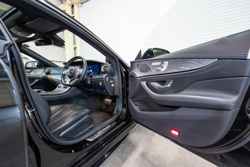 メルセデスベンツ CLS CLS450 4MATIC ｽﾎﾟｰﾂ ｴｸｽｸﾙｰｼﾌﾞ&ﾚｰﾀﾞｰｾｰﾌﾃｨPKG　ISG搭載 ACC 黒ﾅｯﾊﾟ革 ﾋｰﾀｰ&ｸｰﾗｰ ﾀﾞｲﾅﾐｯｸｼｰﾄ SR 純正ﾅﾋﾞ ﾌﾙｾｸﾞTV CarPlay Buremester ﾘﾗｸｾﾞｰｼｮﾝ機能 AMGｴｱﾛ&19AW　2年保証付