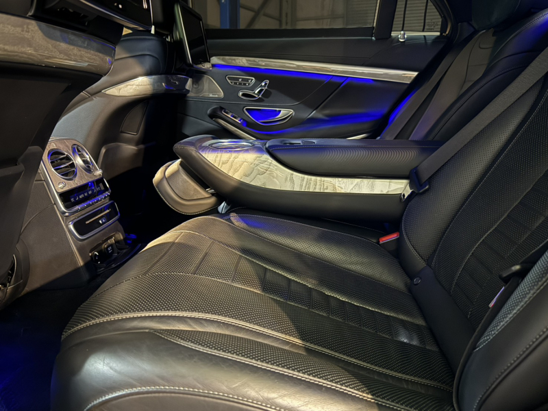 メルセデスベンツ Sクラス S550ﾛﾝｸﾞ AMGﾗｲﾝ ｼｮｰﾌｧｰ&ﾚｰﾀﾞｰｾｰﾌﾃｨPKG　黒革 ｼｰﾄﾋｰﾀｰ&ｸｰﾗｰ ﾊﾟﾉﾗﾏSR 純正ﾅﾋﾞ ﾌﾙｾｸﾞTV ﾘｱｴﾝﾀｰ 360ｶﾒﾗ Burmester 自動ﾄﾗﾝｸ&ﾊﾝｽﾞﾌﾘｰA LEDﾗｲﾄ AMGｴｱﾛ&19ｲﾝﾁAW　2年保証