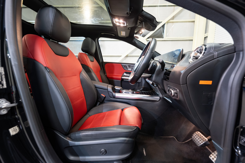 メルセデスベンツ Bクラス B180 AMGﾗｲﾝ ﾚｻﾞｰEX&ｱﾄﾞﾊﾞﾝｽﾄﾞ&ﾅﾋﾞｹﾞｰｼｮﾝ&ﾚｰﾀﾞｰｾｰﾌﾃｨPKG　黒×赤革 ﾊﾟﾉﾗﾏSR MBUXﾅﾋﾞ ﾌﾙｾｸﾞ 360ｶﾒﾗ ﾍｯﾄﾞｱｯﾌﾟD 自動ﾃｰﾙｹﾞｰﾄ LEDﾍｯﾄﾞﾗｲﾄ ｼｰﾄﾋｰﾀｰ 18ｲﾝﾁAW　2年保証付