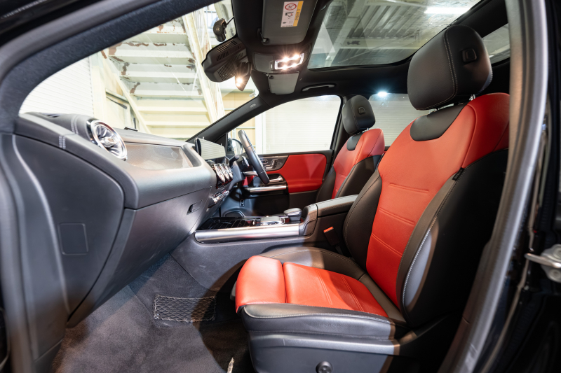 メルセデスベンツ Bクラス B180 AMGﾗｲﾝ ﾚｻﾞｰEX&ｱﾄﾞﾊﾞﾝｽﾄﾞ&ﾅﾋﾞｹﾞｰｼｮﾝ&ﾚｰﾀﾞｰｾｰﾌﾃｨPKG　黒×赤革 ﾊﾟﾉﾗﾏSR MBUXﾅﾋﾞ ﾌﾙｾｸﾞ 360ｶﾒﾗ ﾍｯﾄﾞｱｯﾌﾟD 自動ﾃｰﾙｹﾞｰﾄ LEDﾍｯﾄﾞﾗｲﾄ ｼｰﾄﾋｰﾀｰ 18ｲﾝﾁAW　2年保証付