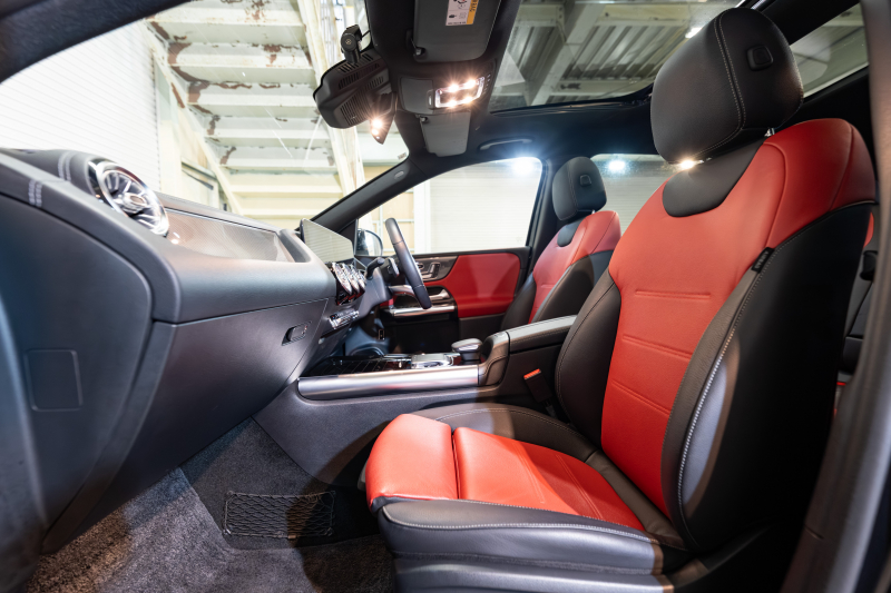 メルセデスベンツ Bクラス B180 AMGﾗｲﾝ ﾚｻﾞｰ&ｱﾄﾞﾊﾞﾝｽﾄﾞ&ﾅﾋﾞｹﾞｰｼｮﾝ&ﾚｰﾀﾞｰｾｰﾌﾃｨPKG　 黒×赤革 ﾊﾟﾉﾗﾏSR MBUXﾅﾋﾞ ﾌﾙｾｸﾞ 360ｶﾒﾗ ﾍｯﾄﾞｱｯﾌﾟD 自動ﾃｰﾙｹﾞｰﾄ LEDﾍｯﾄﾞﾗｲﾄ ｼｰﾄﾋｰﾀｰ　2年保証付