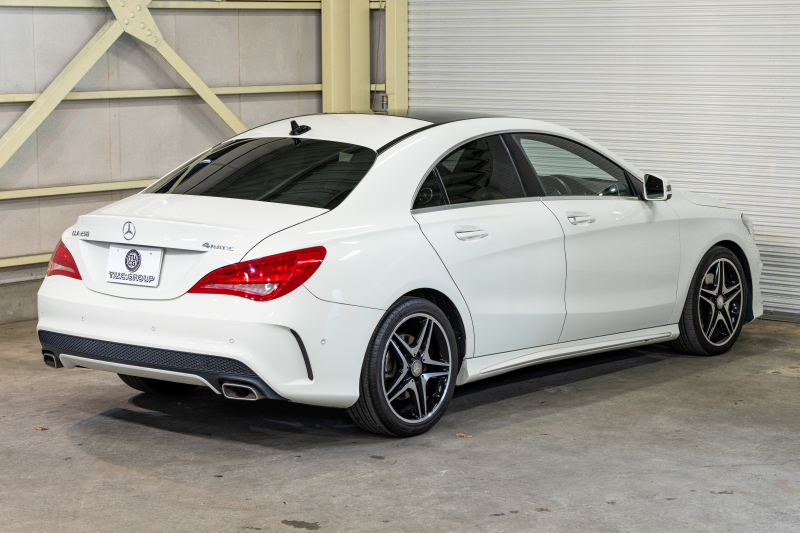 メルセデスベンツ CLAクラス CLA250 4MATIC ﾚｰﾀﾞｰｾｰﾌﾃｨPKG　中期 Pｽﾀ ECO 黒半革 ﾊﾟﾉﾗﾏSR 純正ﾅﾋﾞ ﾌﾙｾｸﾞ Bｶﾒﾗ PTS HID ACC BSM LCW AMGｴｱﾛ&18AW 7G-DCT　2年保証