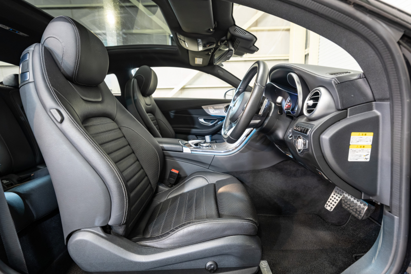 メルセデスベンツ Cクラス C300ｸｰﾍﾟ ﾚｻﾞｰEXｸﾙ&ﾚｰﾀﾞｰP　ACC Pｽﾀ ECO 黒革 ﾊﾟﾉﾗﾏR HDDﾅﾋﾞ ﾌﾙｾｸﾞ BTｵｰﾃﾞｨｵ&TEL Bｶﾒﾗ AMGｴｱﾛ&19ｲﾝﾁAW LEDﾗｲﾄ ﾚｰﾝｷｰﾌﾟ&ﾌﾞﾗｲﾝﾄﾞｽﾎﾟｯﾄA 2年保証付