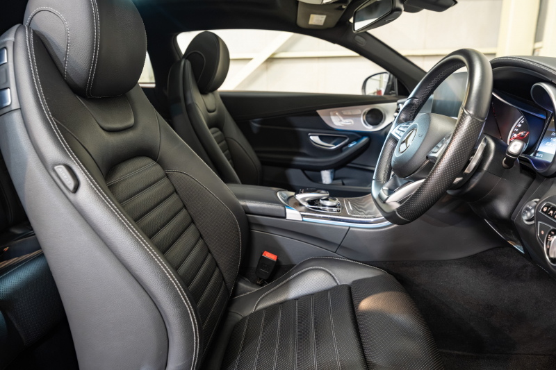 メルセデスベンツ Cクラス C300ｸｰﾍﾟ ﾚｻﾞｰEXｸﾙ&ﾚｰﾀﾞｰP　ACC Pｽﾀ ECO 黒革 ﾊﾟﾉﾗﾏR HDDﾅﾋﾞ ﾌﾙｾｸﾞ BTｵｰﾃﾞｨｵ&TEL Bｶﾒﾗ AMGｴｱﾛ&19ｲﾝﾁAW LEDﾗｲﾄ ﾚｰﾝｷｰﾌﾟ&ﾌﾞﾗｲﾝﾄﾞｽﾎﾟｯﾄA 2年保証付