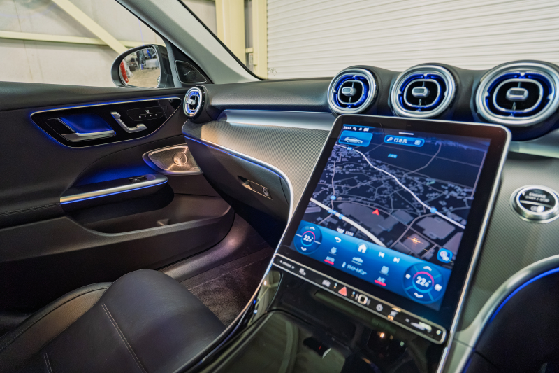 メルセデスベンツ Cクラス C220d 4MATIC ｵｰﾙﾃﾚｲﾝ ﾚｻﾞｰEX&ﾚｰﾀﾞｰP　ACC Pｽﾀ ECO 黒革 ﾊﾟﾉﾗﾏR HDDﾅﾋﾞ 360ｶﾒﾗ Carplay Brumesterｻｳﾝﾄﾞ 純正18ｲﾝﾁAW LKA LCA 2年保証付