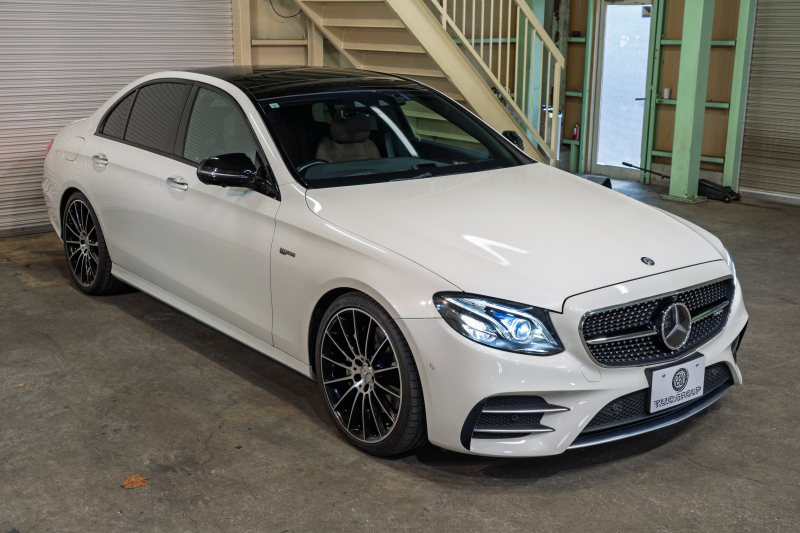 AMG Eクラス E43 4MATIC ﾚｰﾀﾞｰSP　ACC 茶革 ﾋｰﾀｰ ﾊﾟﾉﾗﾏSR 純正ﾅﾋﾞTV ﾌﾞﾙﾒｽﾀｰS 360ｶﾒﾗ Carplay ﾍｯﾄﾞｱｯﾌﾟD LEDﾍｯﾄﾞﾗｲﾄ AMGｴｸﾞｿﾞｰｽﾄ AMGｴｱﾛ&20ｲﾝﾁAW　2年保証