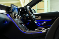 メルセデスベンツ Cクラス C200 4MATIC ﾜｺﾞﾝ ﾛｰﾚｳｽED ｽﾎﾟｰﾂﾌﾟﾗｽPKG　BSG搭載 後期 黒革 ﾊﾟﾉﾗﾏSR 純正ﾅﾋﾞ ﾌﾙｾｸﾞ Bｶﾒ ﾍｯﾄﾞｱｯﾌﾟD 自動ﾄﾗﾝｸ ﾌｯﾄｵｰﾌﾟﾅｰ AMGｴｱﾛ＆18ｲﾝﾁAW　2年保証