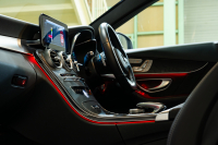 メルセデスベンツ Cクラス C200 4MATIC ﾜｺﾞﾝ ﾛｰﾚｳｽED ｽﾎﾟｰﾂﾌﾟﾗｽPKG　BSG搭載 後期 黒革 ﾊﾟﾉﾗﾏSR 純正ﾅﾋﾞ ﾌﾙｾｸﾞ Bｶﾒ ﾍｯﾄﾞｱｯﾌﾟD 自動ﾄﾗﾝｸ ﾌｯﾄｵｰﾌﾟﾅｰ AMGｴｱﾛ＆18ｲﾝﾁAW　2年保証