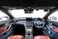 メルセデスベンツ Cクラス C200ﾜｺﾞﾝ ｽﾎﾟｰﾂ 本革仕様 ﾚｰﾀﾞｰｾｰﾌﾃｨPKG　赤革 ｼｰﾄﾋｰﾀｰ HDDﾅﾋﾞ 純正ﾅﾋﾞ ﾌﾙｾｸﾞTV BT Bｶﾒﾗ LEDﾍｯﾄﾞ 自動Rｹﾞｰﾄ/ﾊﾝｽﾞﾌﾘｰA AMGｴｱﾛ&18ｲﾝﾁAW　2年保証