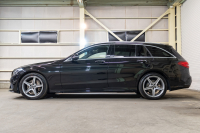 メルセデスベンツ Cクラス C220d ﾜｺﾞﾝ ﾛｰﾚｳｽED AMGﾗｲﾝ ﾚｰﾀﾞｰｾｰﾌﾃｨPKG　黒革 ｼｰﾄﾋｰﾀｰ 純正ﾅﾋﾞ ﾌﾙｾｸﾞTV BT Bｶﾒﾗ LEDﾍｯﾄﾞ ｴｱｻｽ 自動Rｹﾞｰﾄ AMGｴｱﾛ&18ｲﾝﾁAW　2年保証