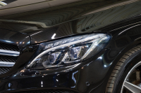 メルセデスベンツ Cクラス C220d ﾜｺﾞﾝ ﾛｰﾚｳｽED AMGﾗｲﾝ ﾚｰﾀﾞｰｾｰﾌﾃｨPKG　黒革 ｼｰﾄﾋｰﾀｰ 純正ﾅﾋﾞ ﾌﾙｾｸﾞTV BT Bｶﾒﾗ LEDﾍｯﾄﾞ ｴｱｻｽ 自動Rｹﾞｰﾄ AMGｴｱﾛ&18ｲﾝﾁAW　2年保証