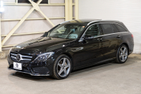 メルセデスベンツ Cクラス C220d ﾜｺﾞﾝ ﾛｰﾚｳｽED AMGﾗｲﾝ ﾚｰﾀﾞｰｾｰﾌﾃｨPKG　黒革 ｼｰﾄﾋｰﾀｰ 純正ﾅﾋﾞ ﾌﾙｾｸﾞTV BT Bｶﾒﾗ LEDﾍｯﾄﾞ ｴｱｻｽ 自動Rｹﾞｰﾄ AMGｴｱﾛ&18ｲﾝﾁAW　2年保証